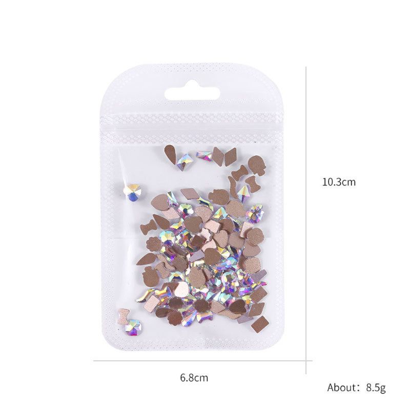 Set 100 Viên Đá 3D Lấp Lánh Trang Trí Móng Tay Sau Lưng