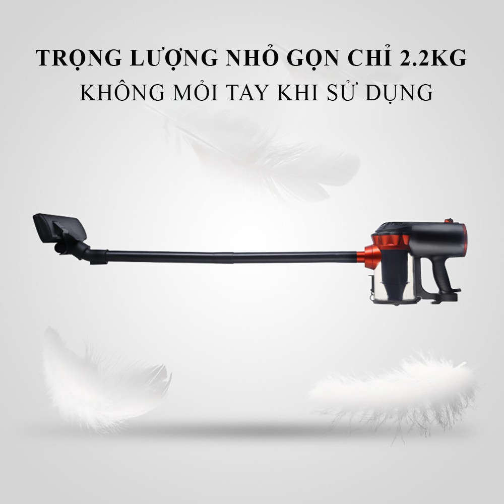 Máy hút bụi cầm tay đa năng cao cấp với nhiều đầu hút và dây cắm dài giúp bạn dọn dẹp nhanh chóng và tiện lợi. BH 2 năm.