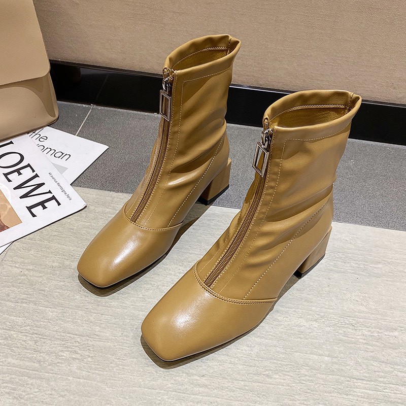 [XẢ KHO] (S99) Bốt nữ vuông khóa trước (mã 907) | BigBuy360 - bigbuy360.vn