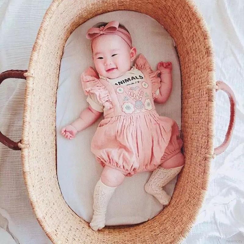 Jumpsuit ngắn tay thêu họa tiết dễ thương cho bé gái