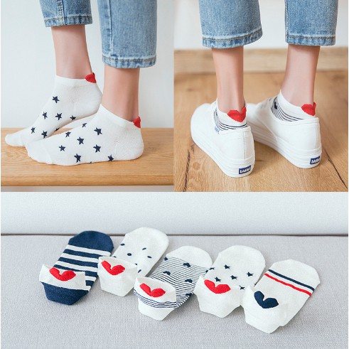 Tất nữ gót tim 5 hình đáng yêu
