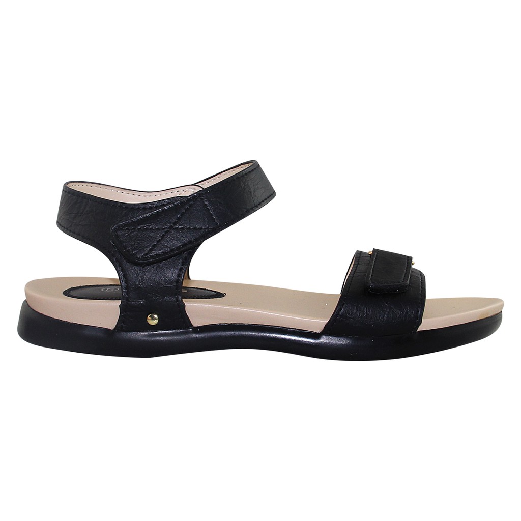 GIÀY SANDAL QUAI HẬU ĐẾ BẰNG NỮ BITA'S SYN.216 (ĐEN + TRẮNG) - BITAS