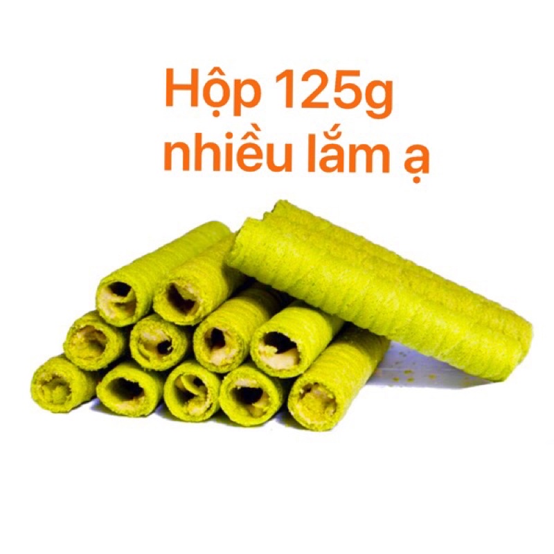 Bánh xốp ống nhân kem vị matcha bạc hà JoJo đãi khách xem phim uống trà 125g bánh quế cookies đồ ăn vặt banh do an vat