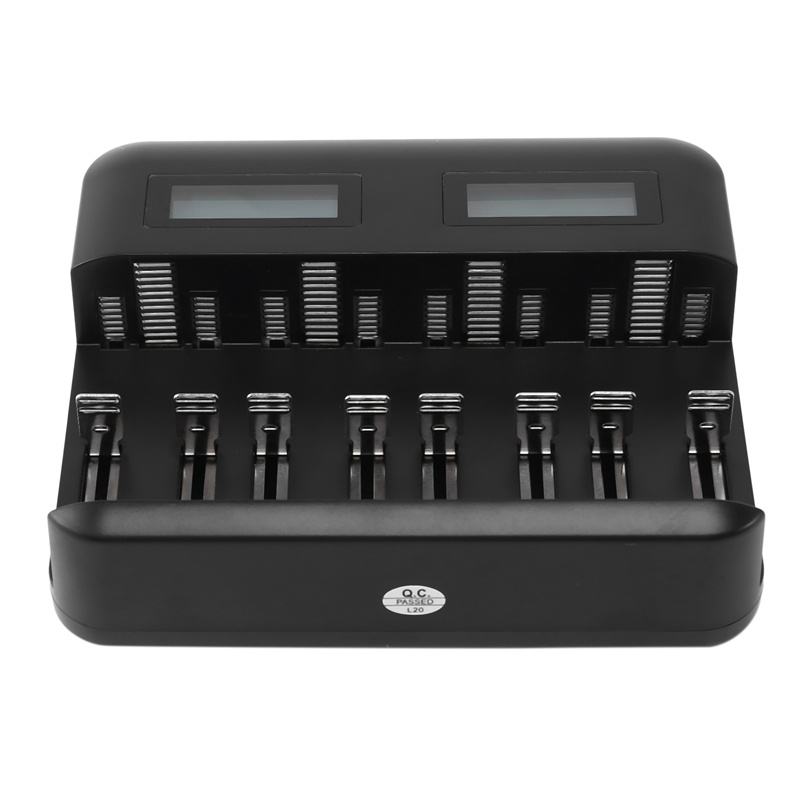 Bộ Sạc Pin Thông Minh 8 Ngăn Màn Hình Lcd Cho Pin Aa Aaa Sc C D 1.2V Ni-Mh Ni-Cd