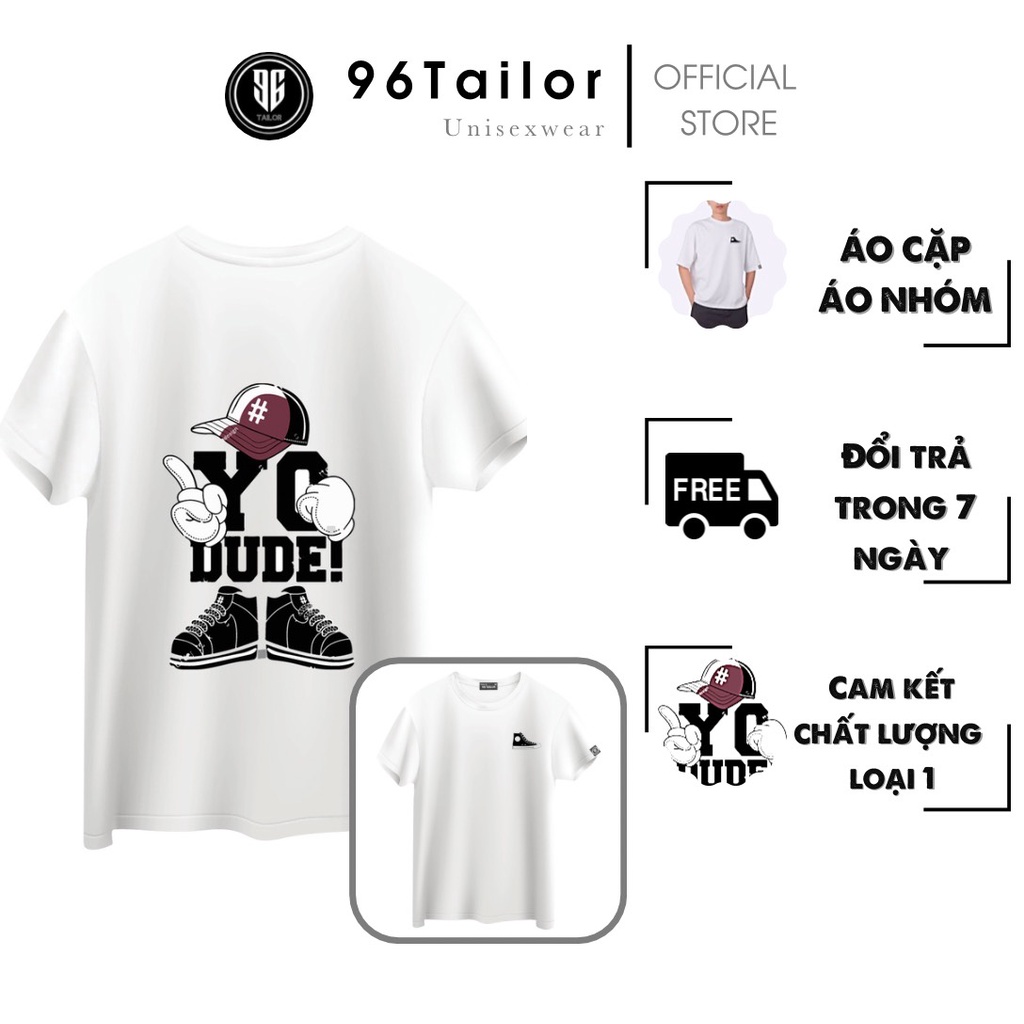 Áo Thun Unisex In Hình Dầy Yo Dode Form Rộng Nam Nữ Cotton 4 Chiều 96 Tailor