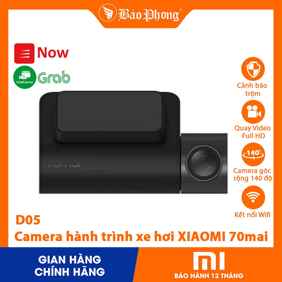 Camera hành trình xe hơi XIAOMI 70mai car 2 D05 cho oto ô tô quay video không dây kết nối điện thoại thông minh giá rẻ