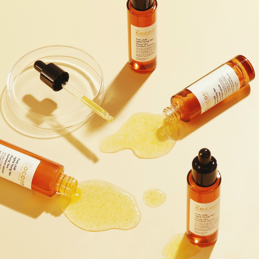Tinh chất nghệ Hưng Yên  Cocoon sáng da chuyên sâu & mờ vết thâm 30ml - Vegan Society - Mỹ phẩm thuần chay Việt