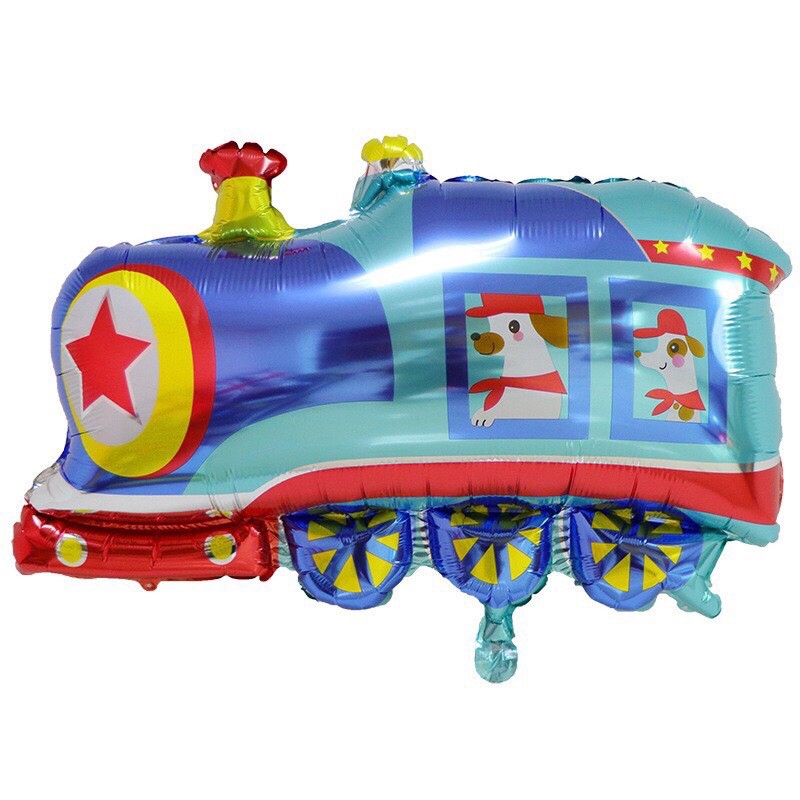 Bóng kiếng nhôm 75cm hình xe tàu lửa trang trí sinh nhật HPBD