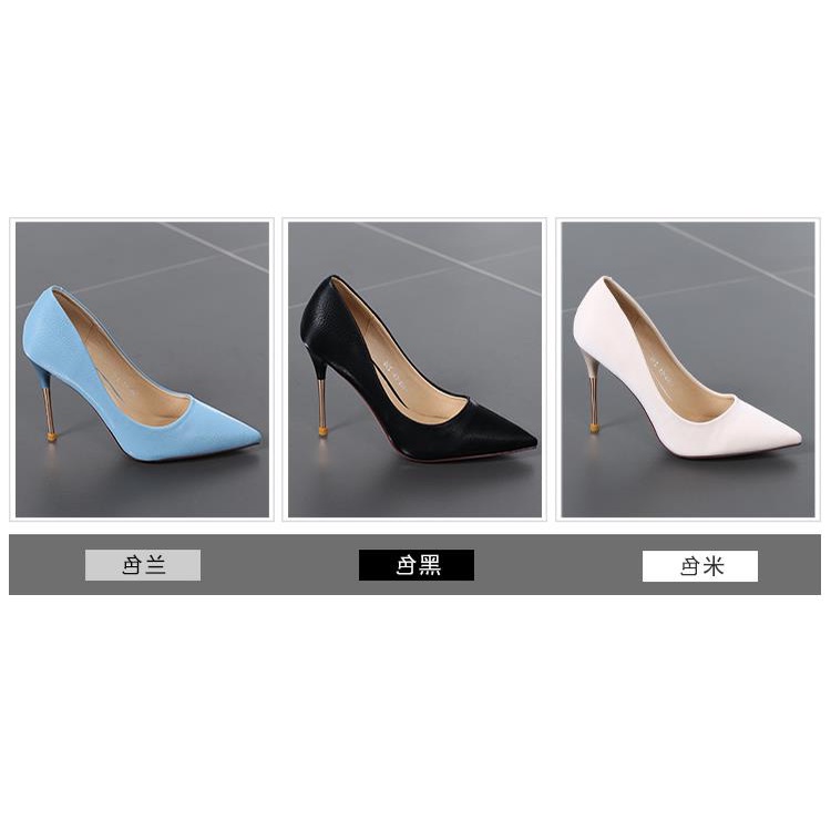 【?I?M】High Heels 2021 New Korean Style Stiletto Pointed Shallow Mouth Shoes Female Spring And Autumn All-Match Net Red F