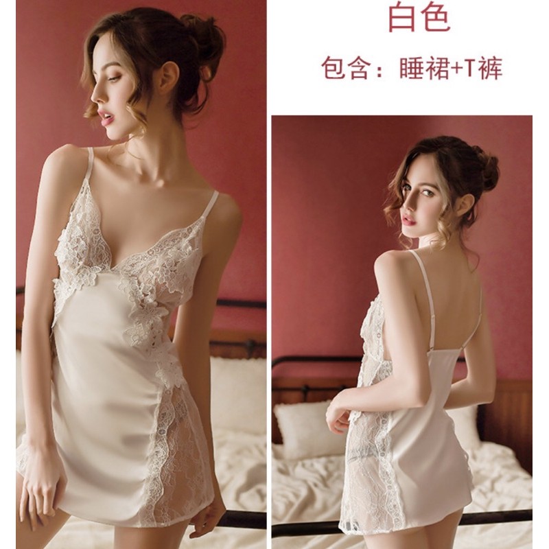 Váy ngủ sexy ren sẻ  hông QUẢNG CHÂU cao cấp