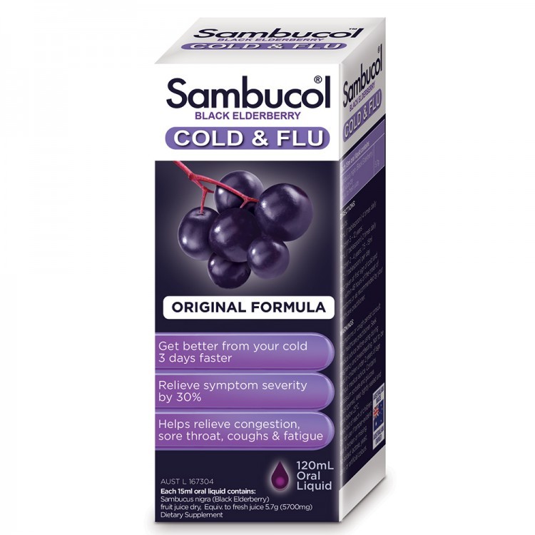 Bill Úc - Sambucol Cold & Flu Syrup Original Formula 120ml