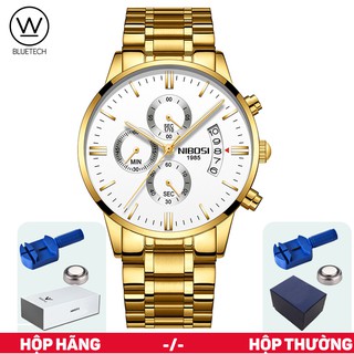 Đồng hồ Nam NIBOSI 2309 dây vàng fullbox chạy 6 kim - Nibosi 1985