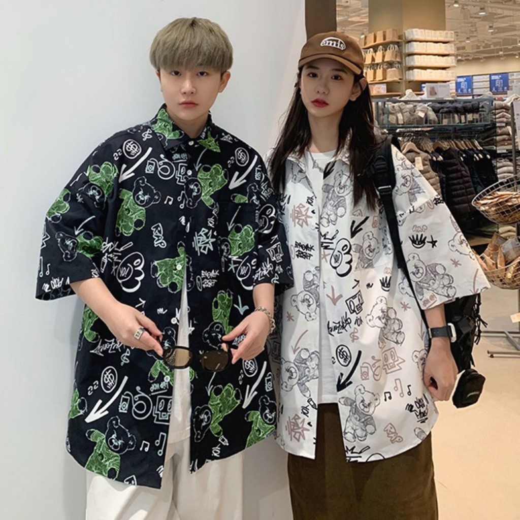 Áo sơ mi nữ tay ngắn from rộng unisex , sơ mi nam nữ vải voan lụa mịn mát free size 40kg - 70kg