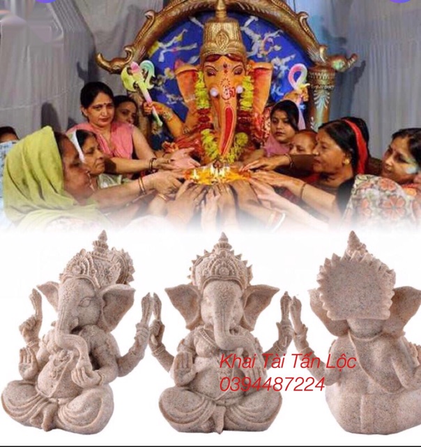 Tượng voi thần Ganesha cao 9 cm