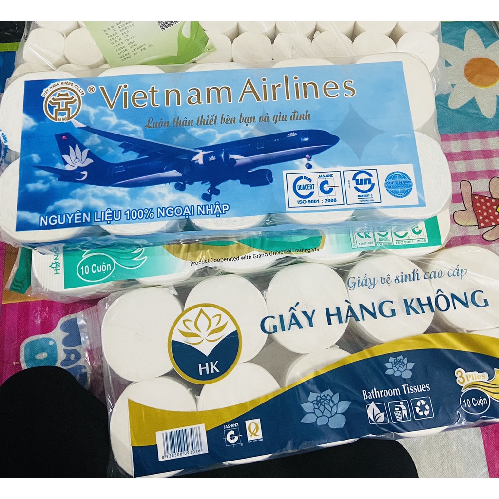 Lốc giấy vệ sinh hàng không napkin siêu mềm dai mịn