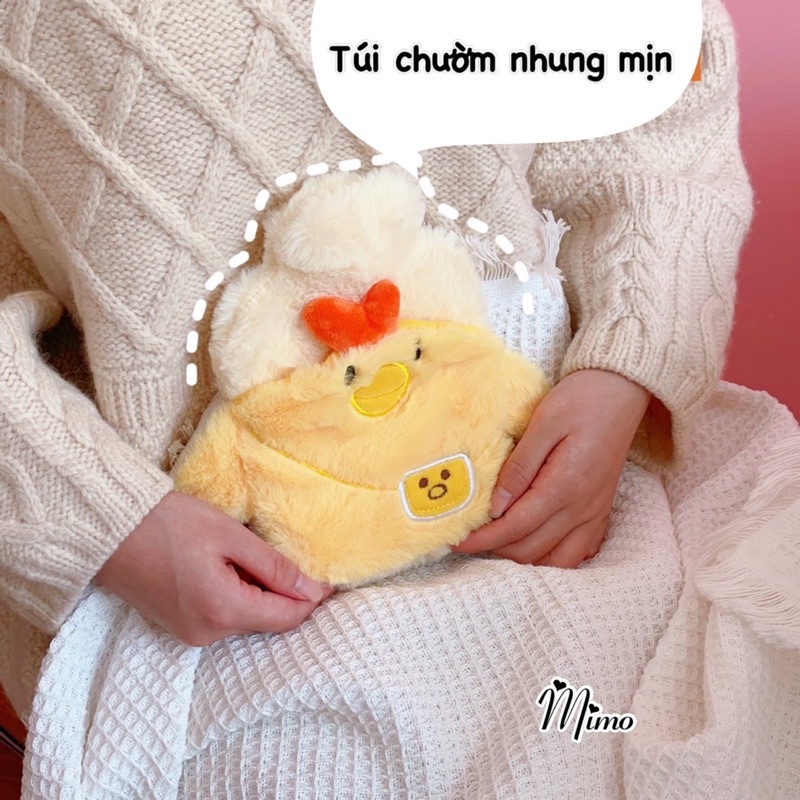 Túi chườm nóng lạnh nhung mềm giảm đau bụng kinh, túi sưởi giữ ấm có thể làm túi đút tay cute