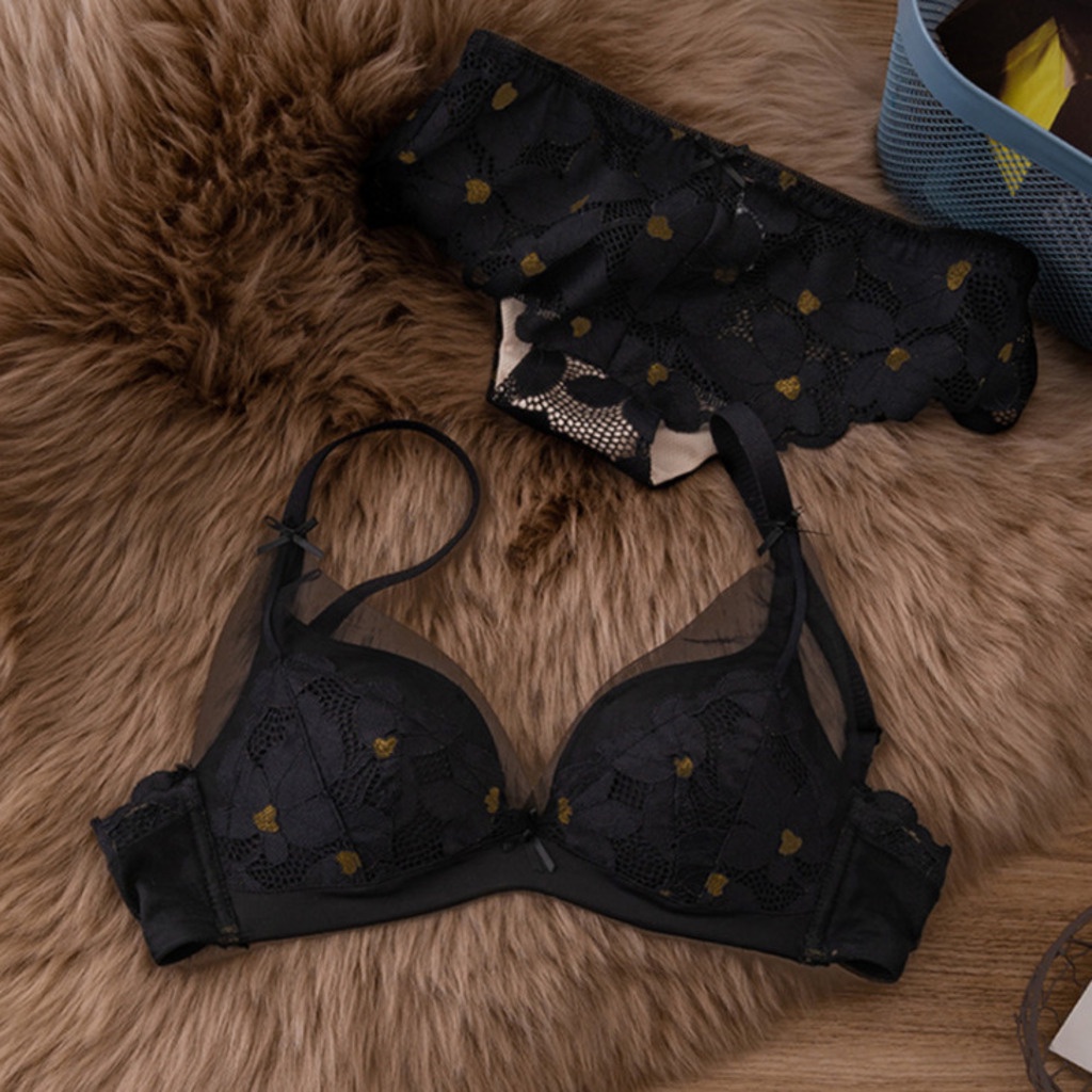 Bộ đồ lót ren sexy gợi cảm không gọng đẹp cao cấp, bộ trang phục nội y phối ren nâng ngực quyến rũ cho nữ LOT515 | BigBuy360 - bigbuy360.vn