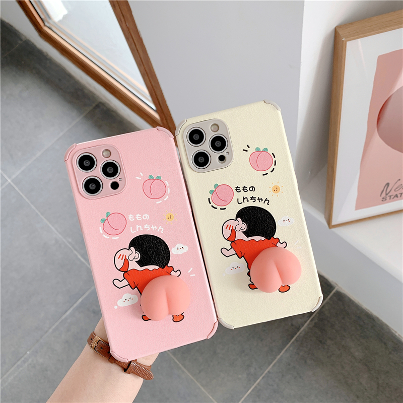 iPhone case 3D cute Crayon Shin-Chan Leather TPU case for iphone 7 8 7plus 8plus iX XR XSMAX phone case