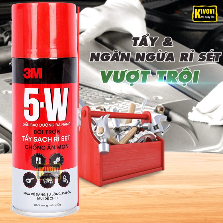 Dầu Bảo Dưỡng Đa Năng 5W 3M CHAI LỚN 310G - Bình Xịt Chống Rỉ Bôi Trơn Sên Xe Máy