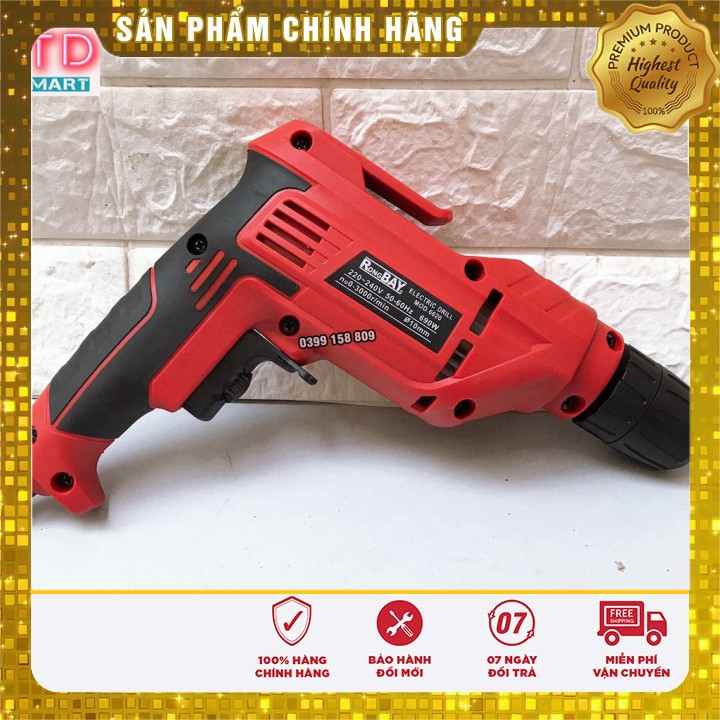 [ FREE SHIP ] MÁY KHOAN Điện RONGBAY Công nghệ Việt có chỉnh tốc, độ lõi đồng máy bắn vít khoan sắt gỗ