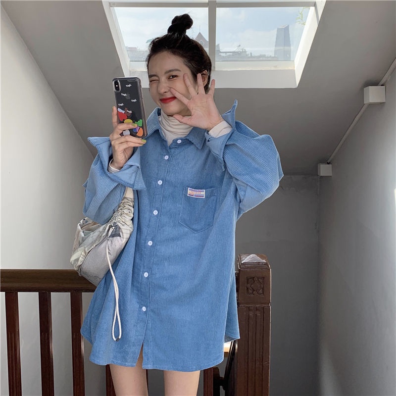 Áo khoác sơ mi tay dài thời trang dành cho nữ