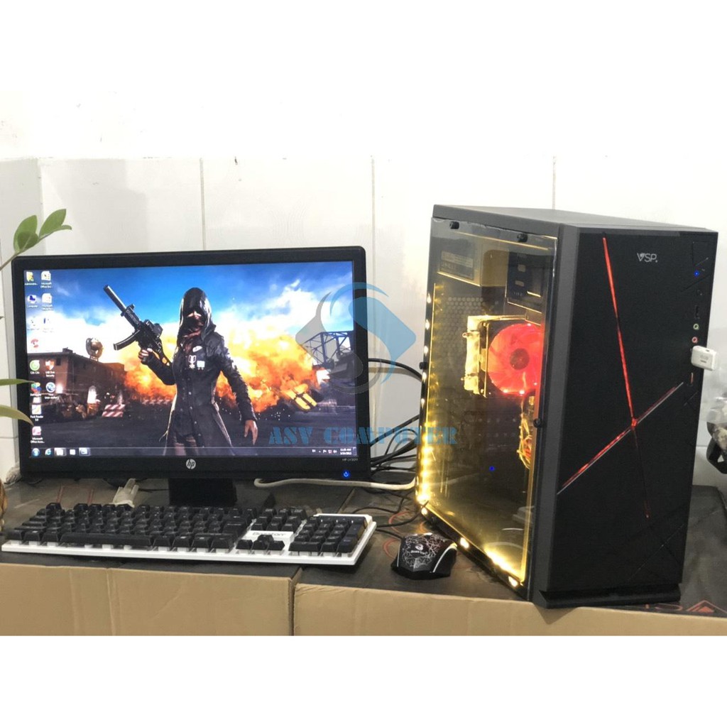 PC chơi game A6 6400 3.6Ghz/ Ram 8G/ Vga 4G/ Hdd 250G/ Case nguồn/ phím chuột LED, Màn hình 19inch (như hình)
