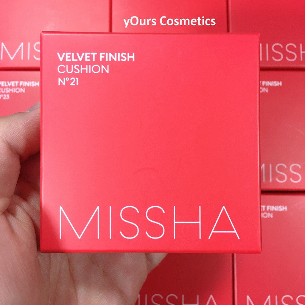 [Auth Hàn] Phấn Nước Missha Vỏ Đỏ Tông Sáng 21 Velvet Finish Cushion