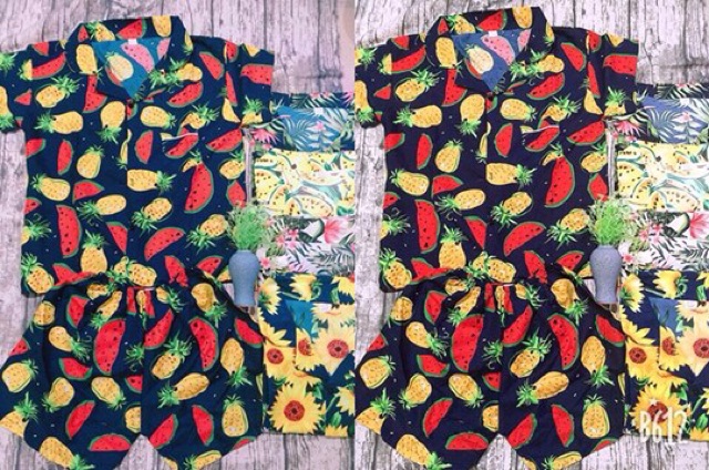 HQ06. Quần Trái Cây Đi Biển. Quần Dưa Khóm kèm bảng size. Bảng mẫu | BigBuy360 - bigbuy360.vn