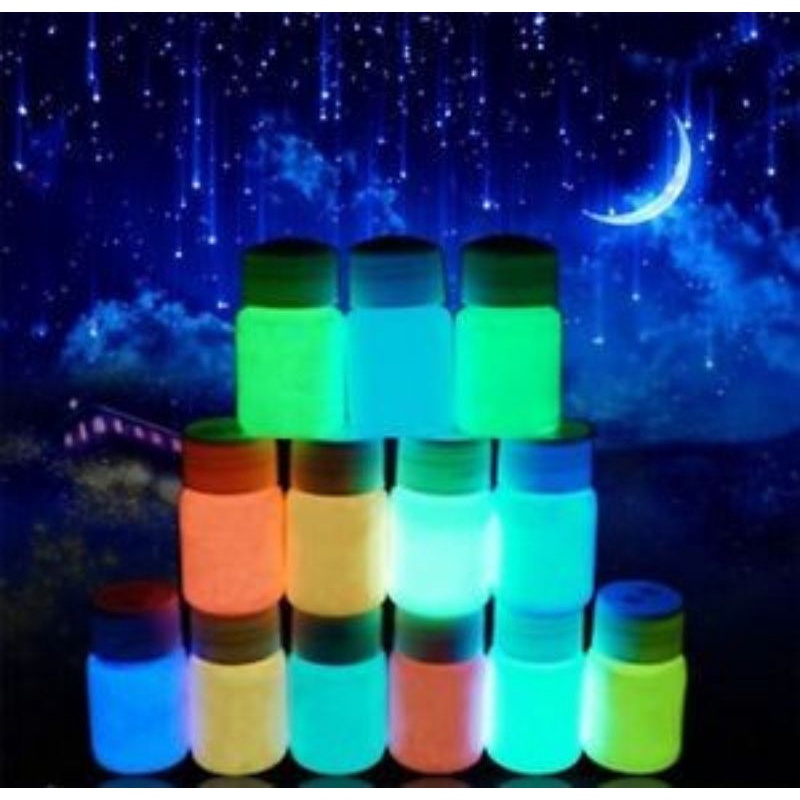 Hủ 20g Bột phát sáng đổ resin/bột phát quang/keo sữa/epoxy/dạ quang