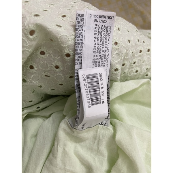 Đầm thêu maxi Zara xanh pastel săn sale sẵn size M