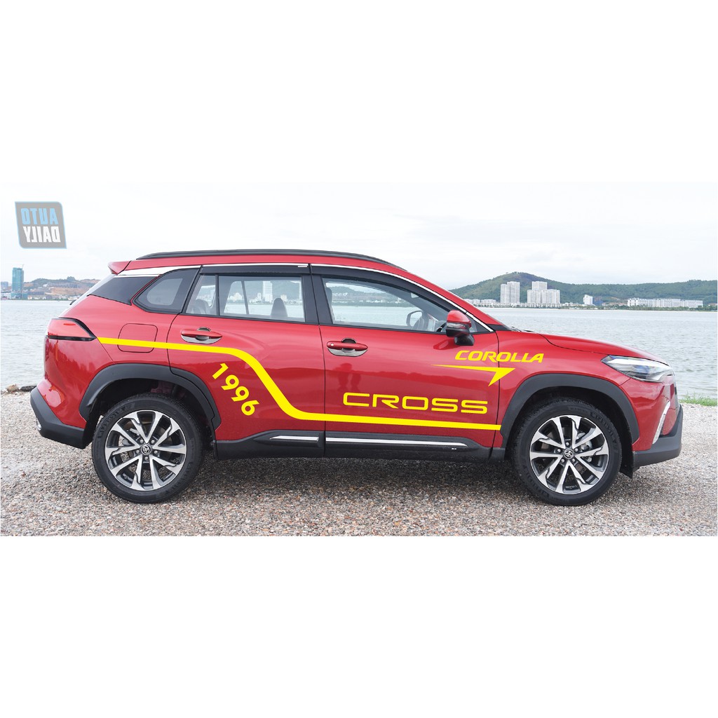 Tem xe Toyota Cross dán 2 bên sườn - tem xe ô tô giá rẻ