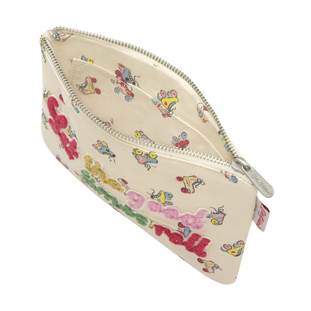 Cath Kidston - Túi đựng mỹ phẩm Roller Skate Pouch - 906432 - Warm Cream