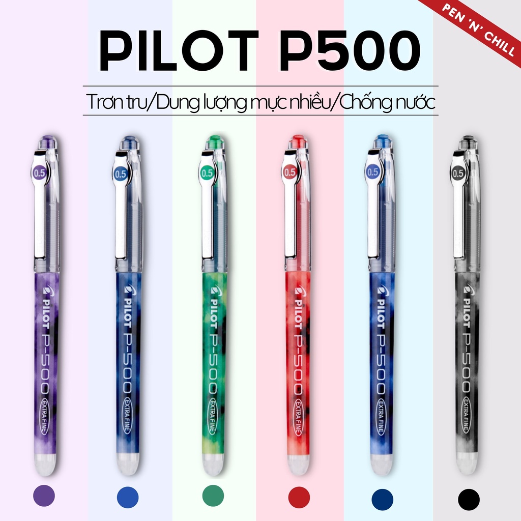 Bút gel Pilot P500 cỡ ngòi 0.5mm
