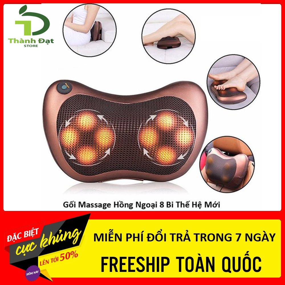 Gối Massage Hồng Ngoại Magic PL818 (6 Bi thế hệ mới)