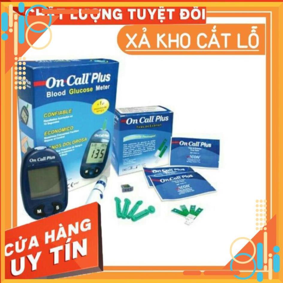 [FREE SHIP - SIÊU SALE]-[TRỌN BỘ] Máy Đo Đường Huyết Acon On Call Plus + Tặng hộp 25 que thử và 25 kim chích máu