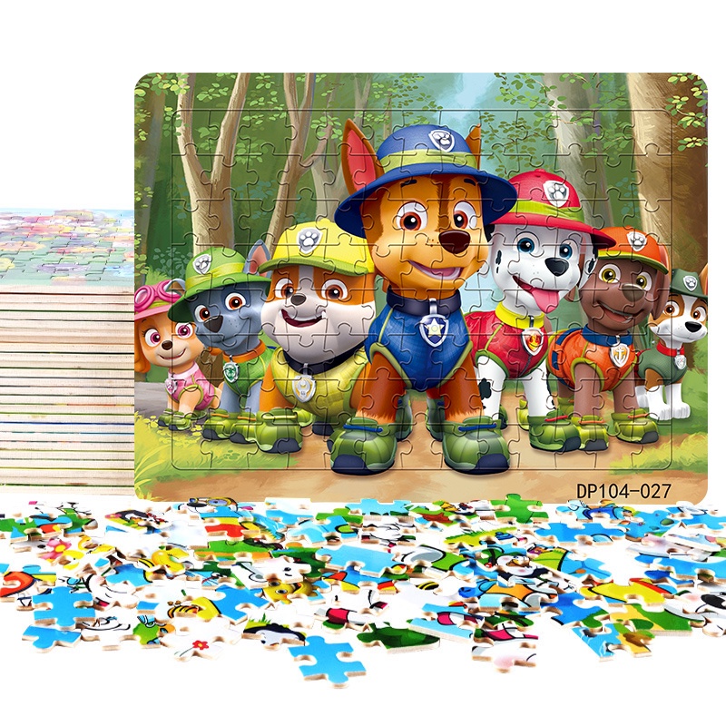 Bộ Đồ Chơi Xếp Hình Paw Patrol 104 Mảnh Cho Bé
