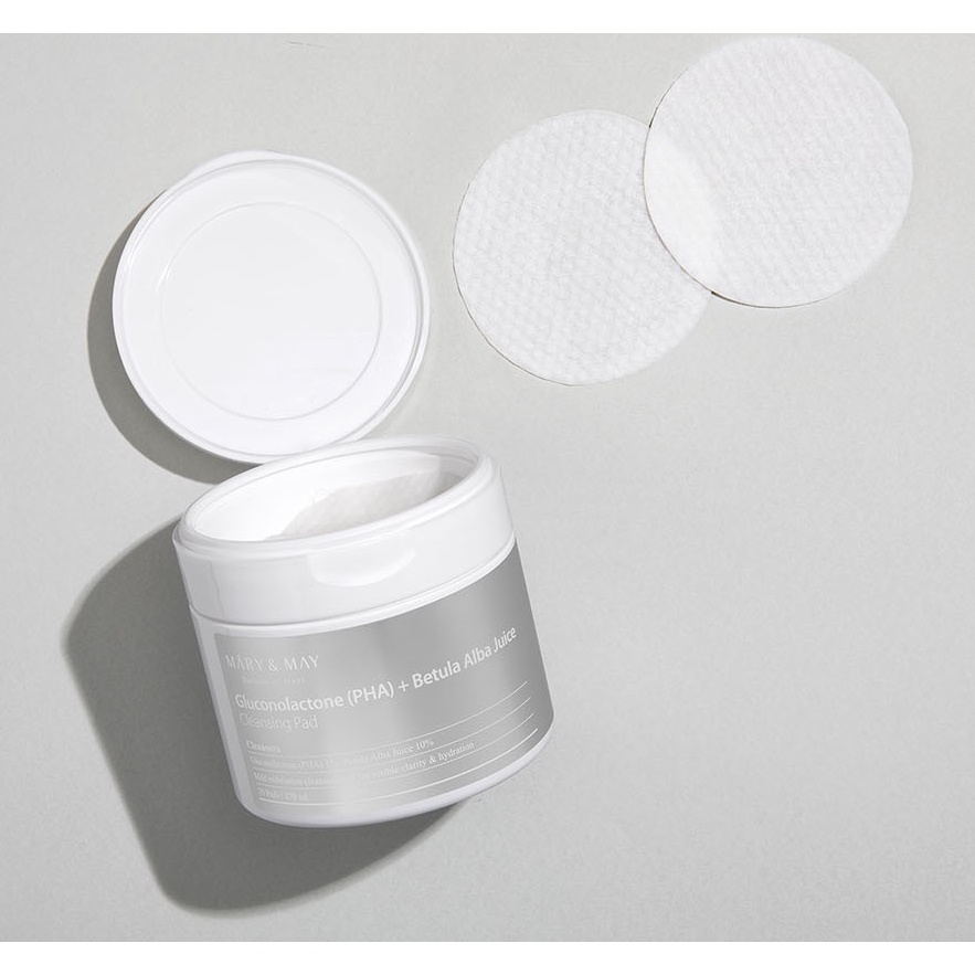 Pad Tẩy Da Chết Mary & May Gluconolactone  + Betula Alba Juice Cleansing Pad 70EA 270ml
