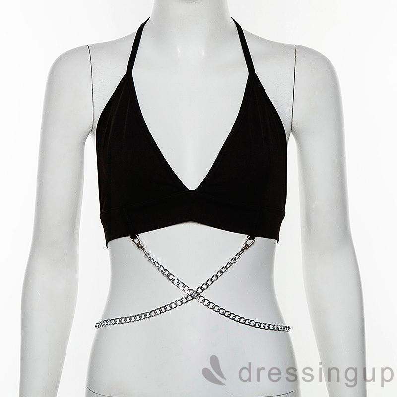 Áo kiểu nữ không tay cổ chữ V hở lưng quyến rũ