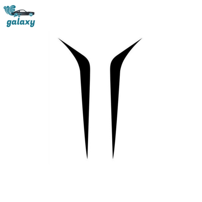 Galaxy Bộ 2 Miếng Dán Trang Trí Xe Hơi Họa Tiết Kẻ Sọc Diy