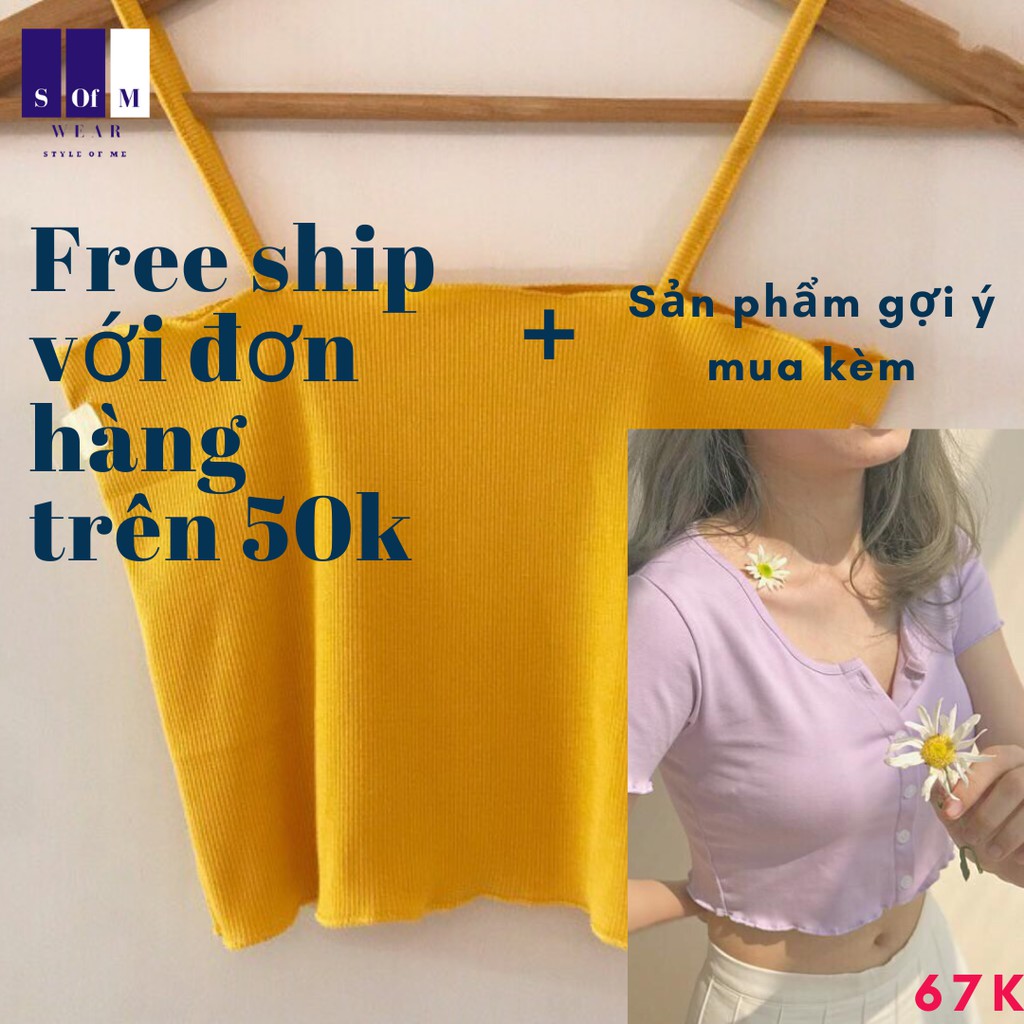 Áo Croptop Nữ Hai Dây Sofm Wear (6 màu) | BigBuy360 - bigbuy360.vn