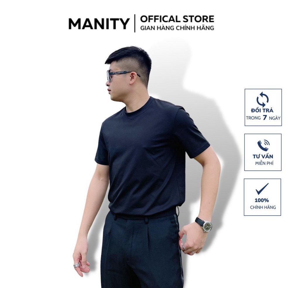 Áo thun nam cổ tròn, áo phông nam 6 màu cao cấp co giãn 4 chiều MANITY - APM002 - Hàng nhập khẩu