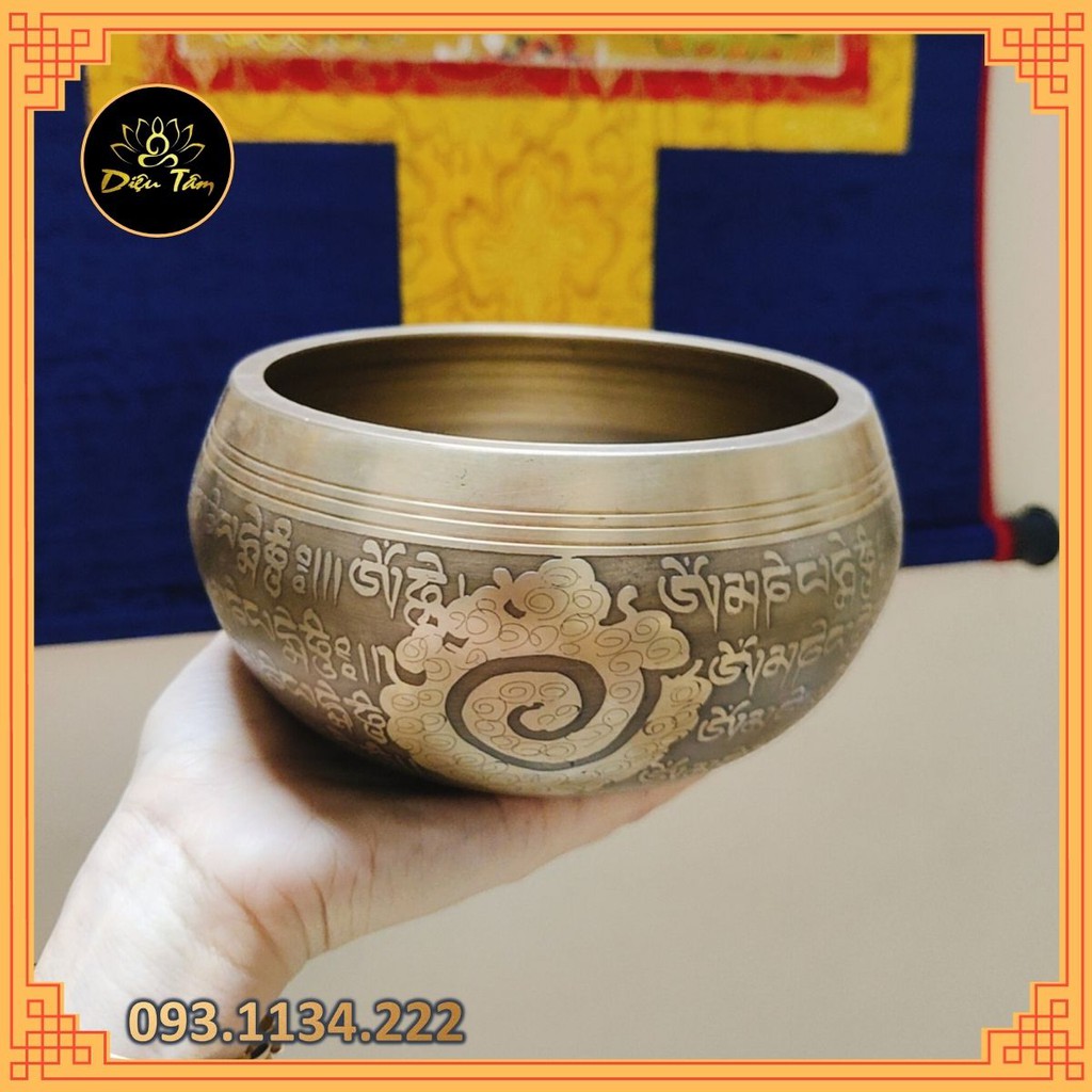 Chuông xoay Nelpal vàng sáng hàng thủ công kèm đệm (màu ngẫu nhiên)