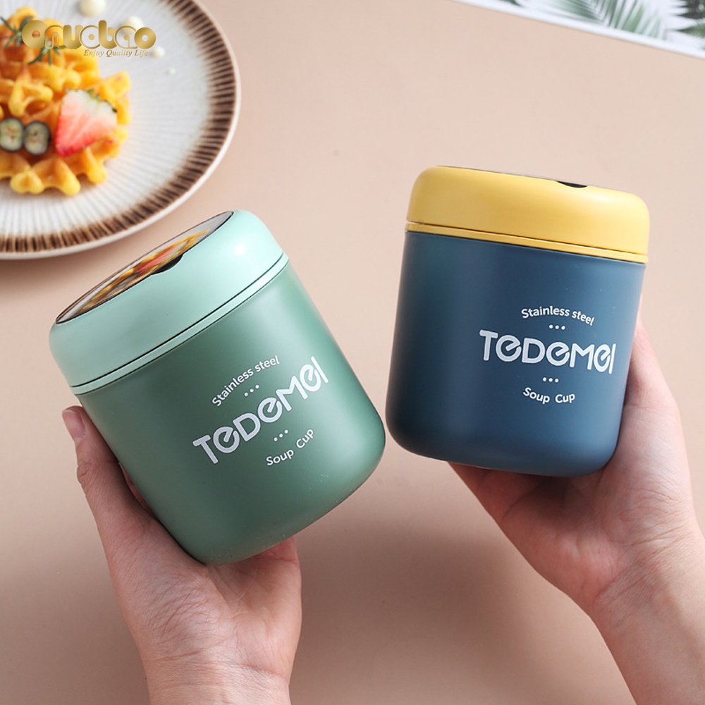 Onuobao Hộp đựng thức ăn giữ nhiệt bằng thép không gỉ 304 sức chứa 530ml