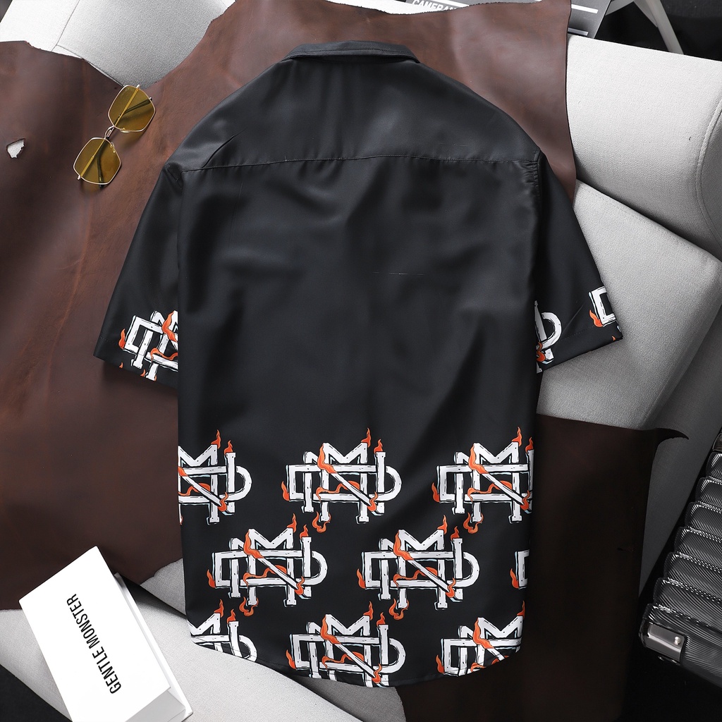 MENDE - Monogram Shirt - Áo sơ mi nam tay ngắn