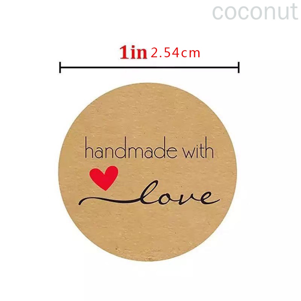 Cuộn 500 Nhãn Dán Trang Trí Quà Tặng Đám Cưới / Lễ Hội