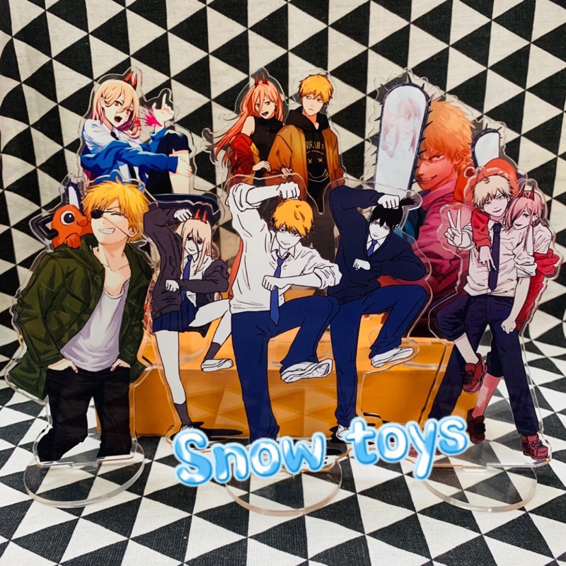 Mô Hình Tượng Standee Acrylic Mica 2 mặt - Chainsaw Man - Denji Pochita Power Aki Hayakawa Makima Reze Angel Himeno