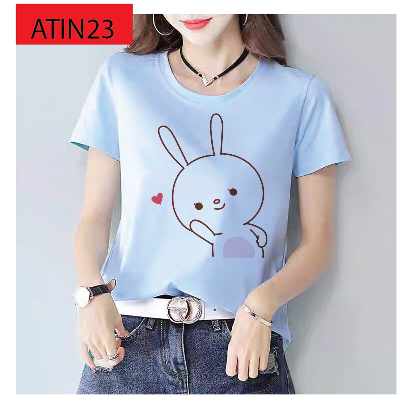 [HOT CỰC HOT] ÁO THUN NAM NỮ IN HÌNH EM THỎ ĐÁNG YÊU SIÊU HOT ĐỦ MÀU ĐỦ SIZE - ATIN23