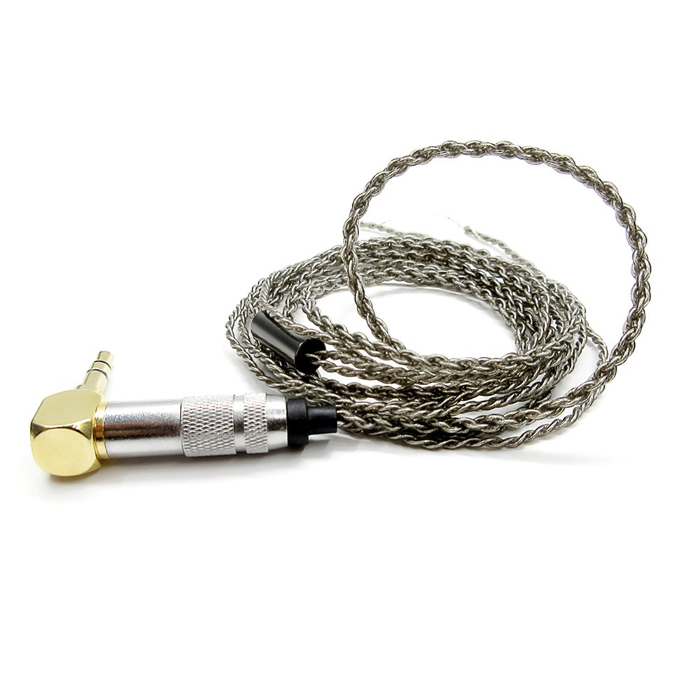 18 share 4 core single crystal copper plated silver Replacement wire Headset Wire DIY Earphone Cable