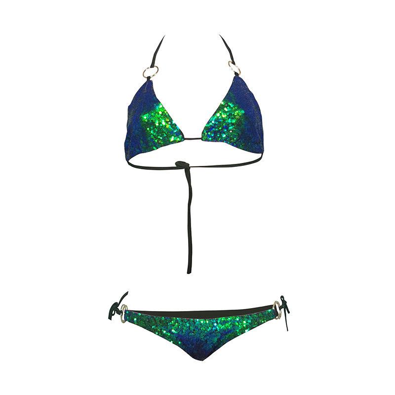 Bikini cổ yếm đính sequin lấp lánh