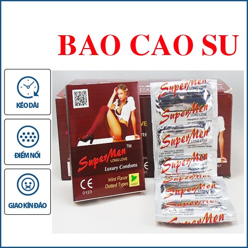 TUỲ CHỌN - Hộp 20 chiếc hoặc hộp 40 chiếc bao cao su,gai gân, kéo dài, bôi trơn